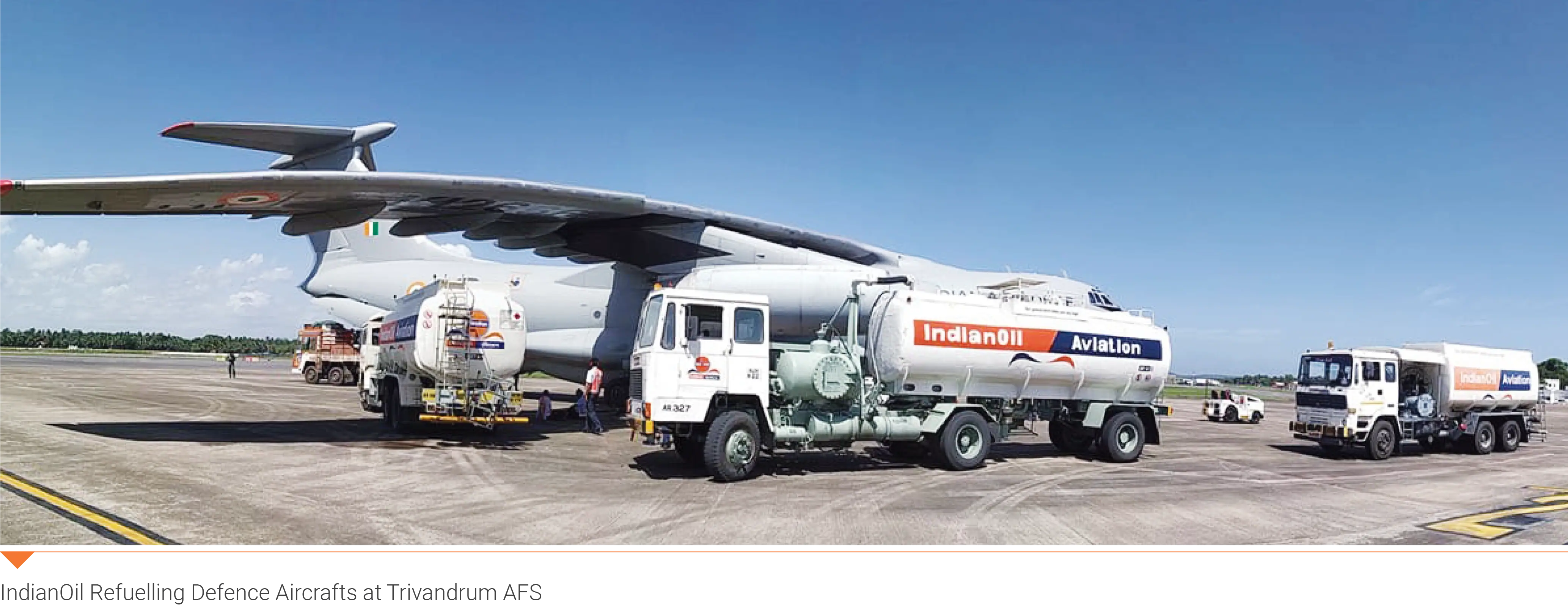 IndianOil Refuelling Defence Aircraft at Trivandrum AFS